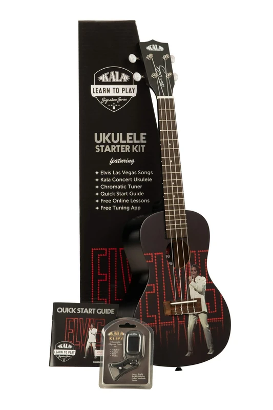 Kala Learn To Play Elvis Viva Las Vegas Concert Ukulele Starter Kit (KALA-LTP-C-ELV) - Image 1