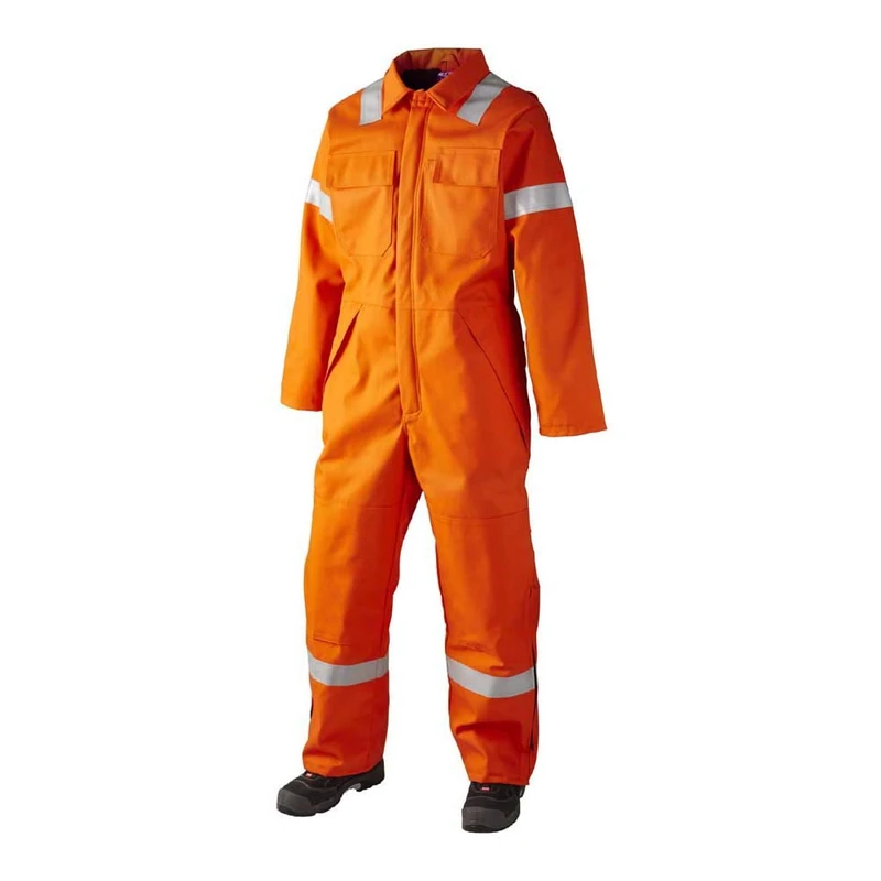 J.A.K. 3207124 Series 12032 65% Cotton / 34% Polyester / 1% Negastat Thermal Work Suit Orange XL Size