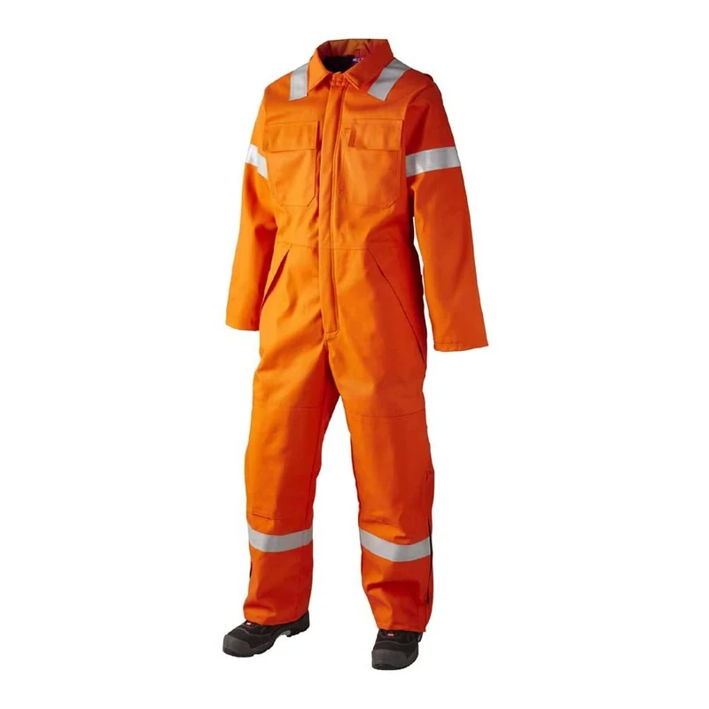 J.A.K. 3207125 Series 12032 65% Cotton / 34% Polyester / 1% Negastat Thermal Work Suit Orange XXL Size