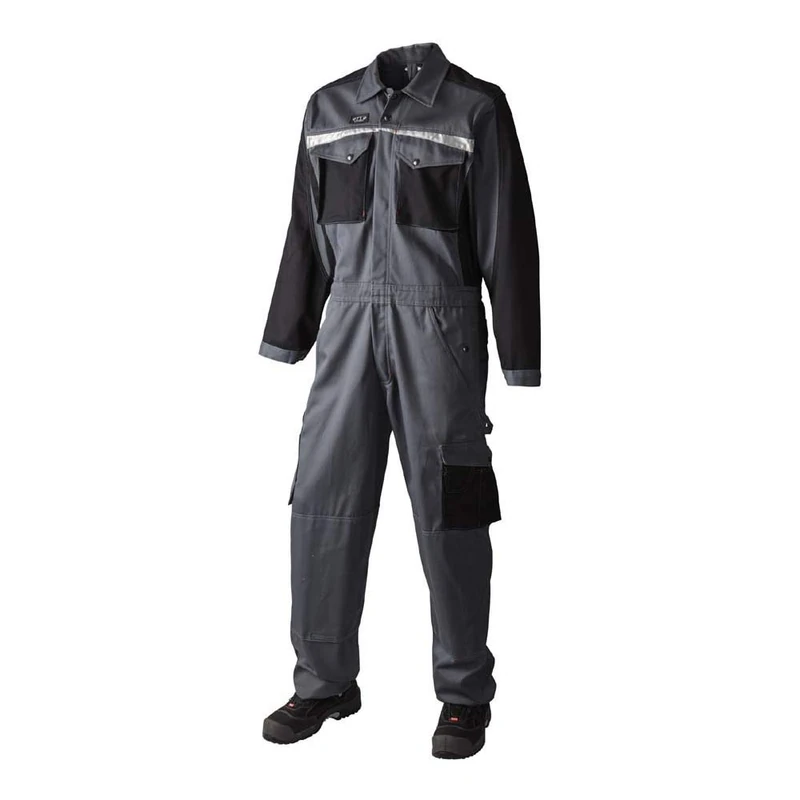J.A.K. 102084603 Series 10208 100% Cotton Work Suit, Navy/Royal Blue, L Size