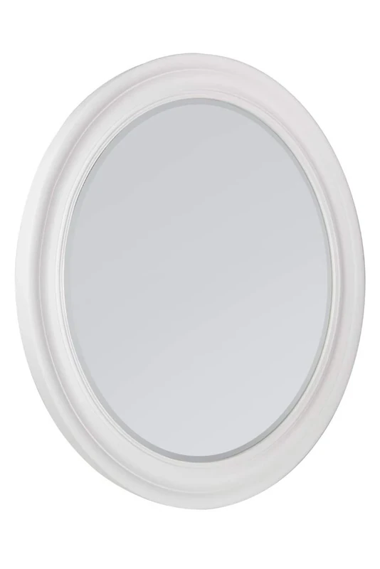 Melbury Large White Circular Bevelled Wall Mirror 96cm x 96cm