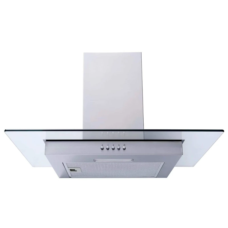 SIA FL60SS 60cm Flat Glass Stainless Steel Chimney Hood - 400m3/hr