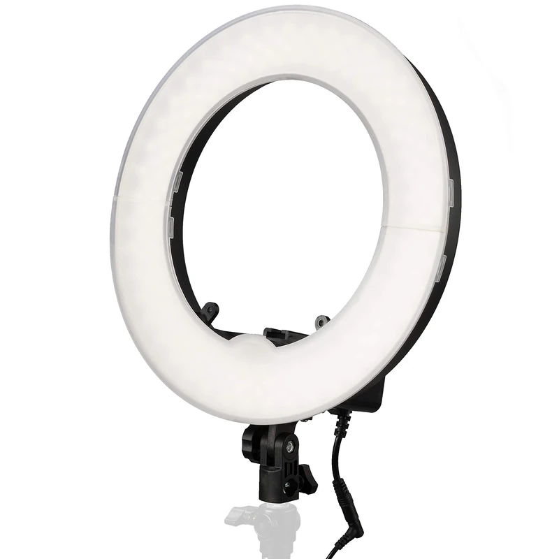 Bresser BR-RL12 dimmbare LED Tageslicht-Ringleuchte 45W/4200 Lumen mit Tasche, 34cm Außendurchmesser, ideal für Beauty- und Portraitfotos