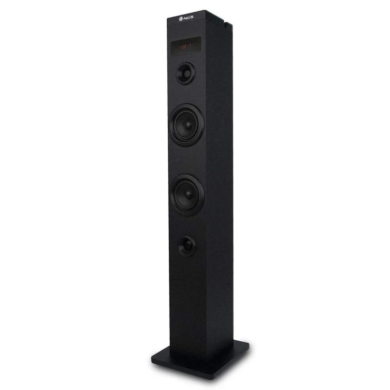 NGS SKY CHARM - 50W Bluetooth Sound Tower with Remote control, Optical Input, USB, FM Radio and AUX IN (Black Colour) - Image 1