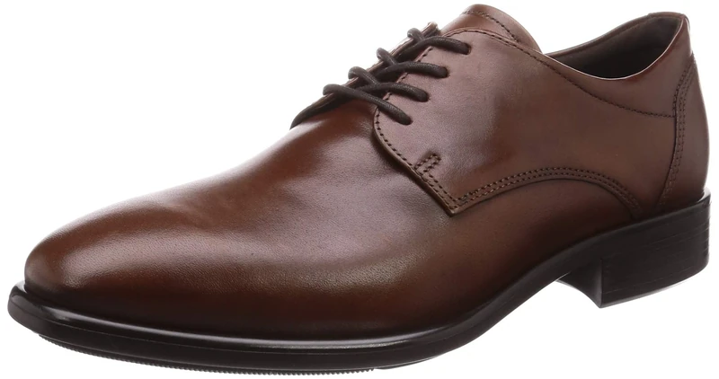 ECCO Men's Citytray Plain Toe Tie Oxford, Cognac, 9/9.5 UK