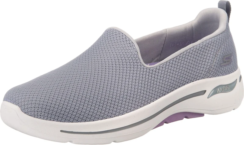 Skechers Performance Go Walk Arch Fit Gray/Lavender 6.5 B (M)