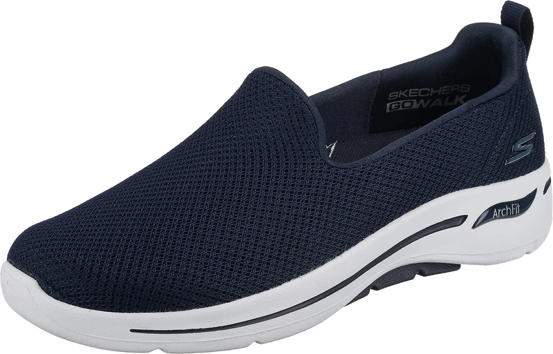 Skechers Women's GO Walk Arch FIT Grateful Sneaker, Navy, 37.5 EU - Image 1
