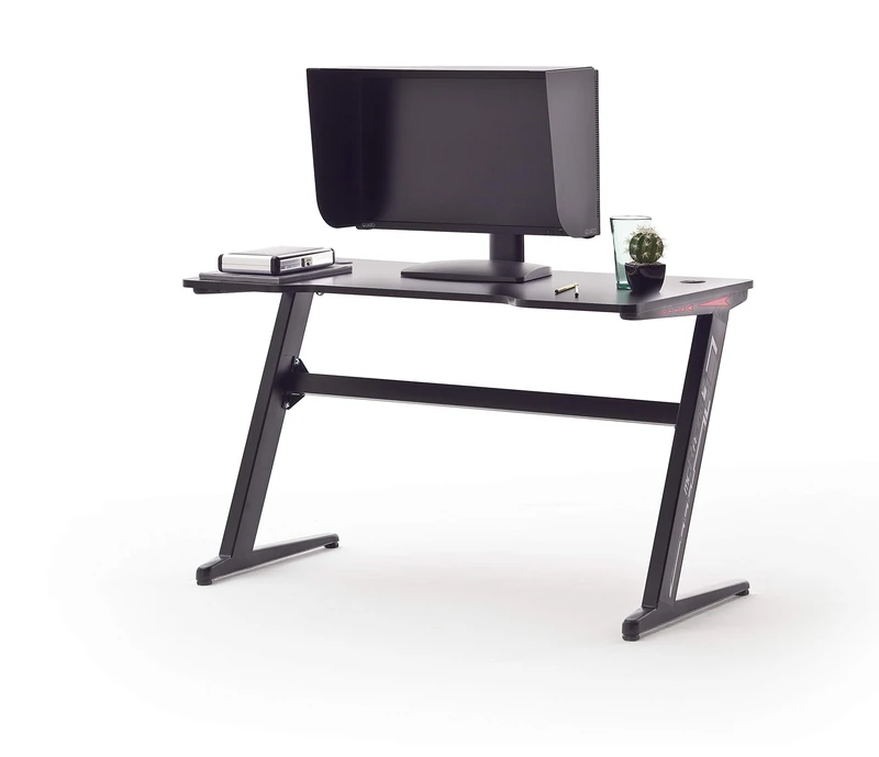 MC Racing Gaming Chair Black Grey Height-Adjustable Office Chair Maximum Load 120 kg Desk Basic 5 Black - Image 1
