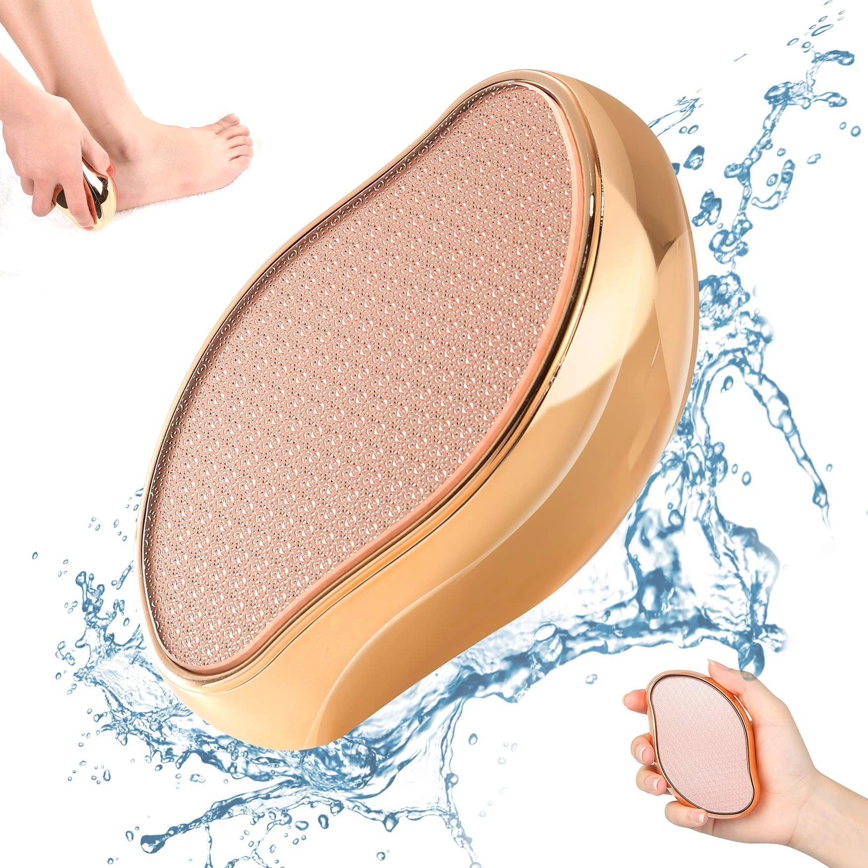 BEZOX 2in1 Nano Glass Foot File for Foot Spa, Home Salon -Highly Effective Callus Remover Wake Up Velvety Feet -High-Density Fine Nano Glass Not Hurt Your Feet, Crystal Foot File for Travel Use