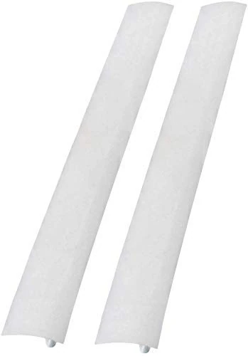 Kitchen Silicone Stove Counter Gap Cover, Easy Clean Heat Resistant Wide & Long Gap Filler, Seals Spills Between Counter, Stovetop, Oven, Washer & Dryer, Set of 2 (White)