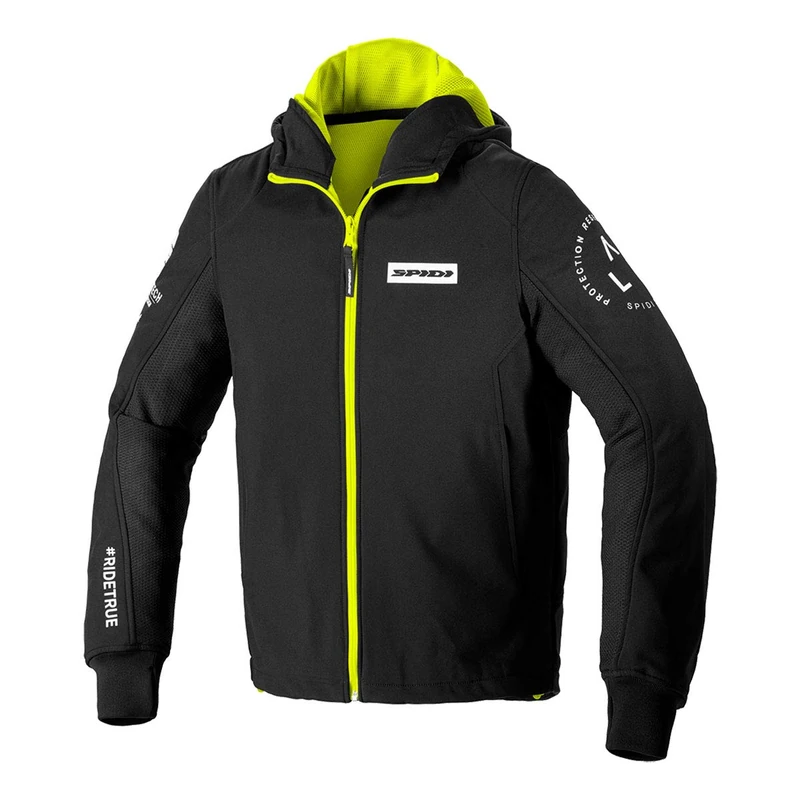 SPIDI, Armor EVO Men's Motorcycle Jacket with Reflective Areas for Extra Safety in the Dark, Wind Protection with Removable Protectors