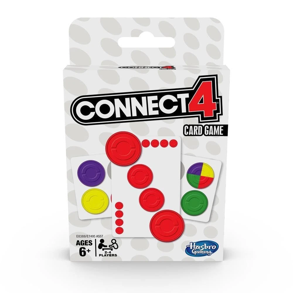 Hasbro Gaming Connect 4 Card Game for Kids Ages 6 and Up, 2-4 Players 4-In-A-Row Game