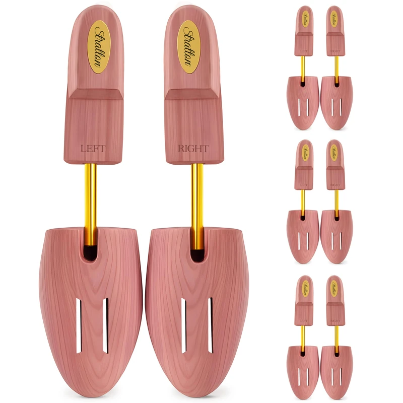 Stratton Cedar Shoe Tree 4-Pack for Men (for 4 Pairs of Shoes) - Grown in USA (Large)
