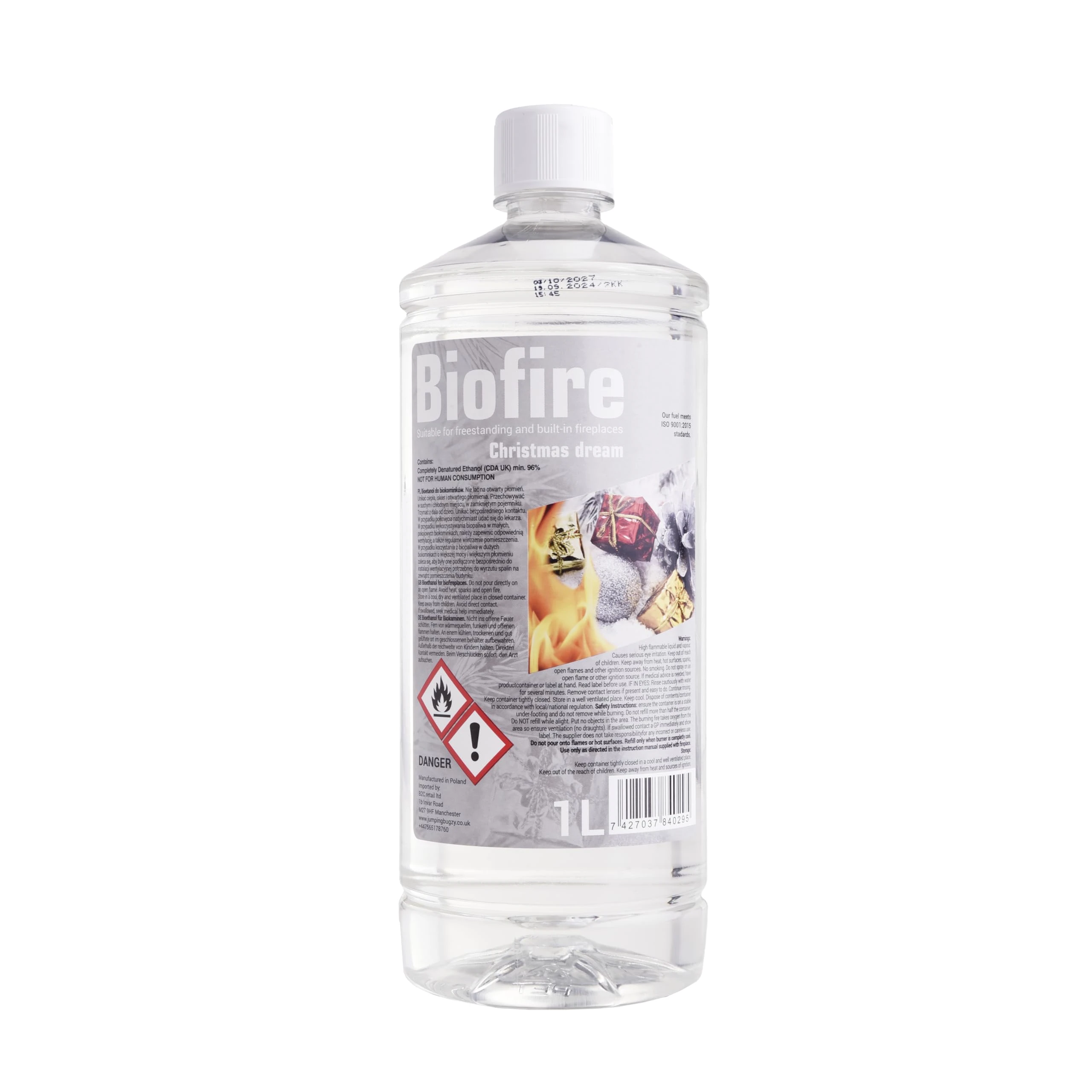 Bioethanol Scented liquid Fuel Eco Line Premium Grade Quality, Clean Burn 1L Containers (Christmas Scent, 6L)