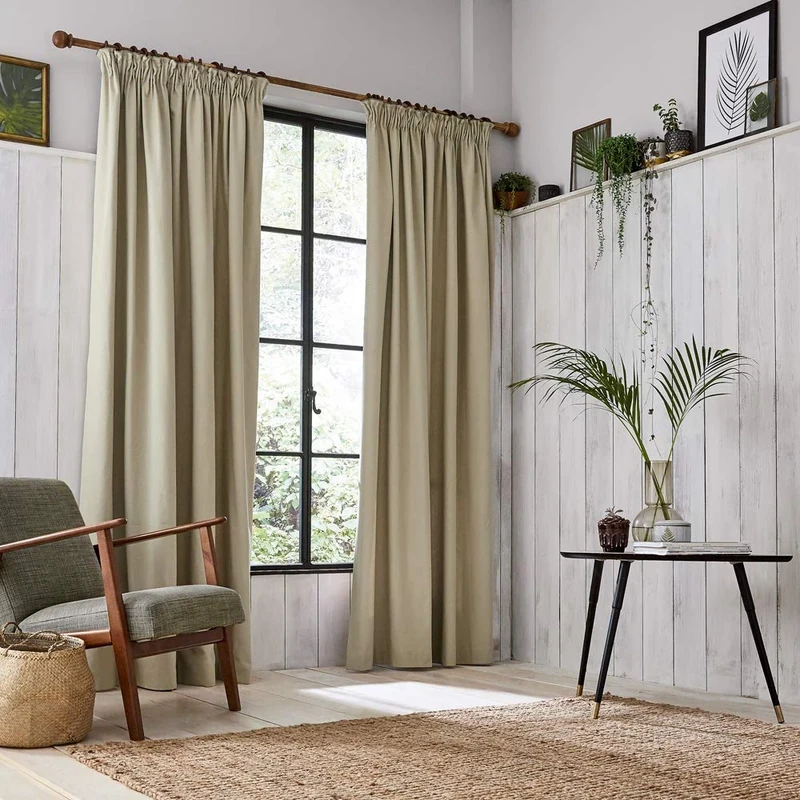 Clarissa Hulse Chroma Lined Curtains Natural, Cotton, 228 x 183 cm - Image 1