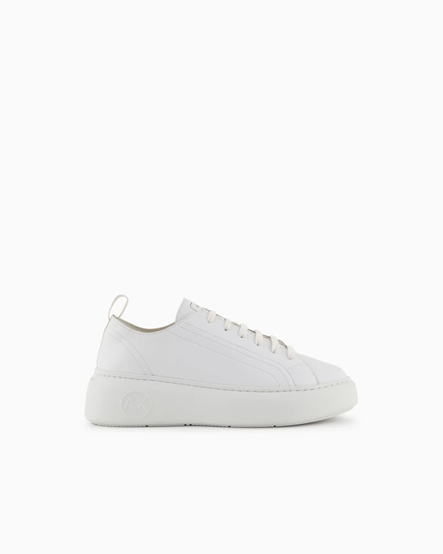 Armani Exchange Women’s XDX043 The Super Sneaker Sneaker, Optic White, 2 UK - Image 1