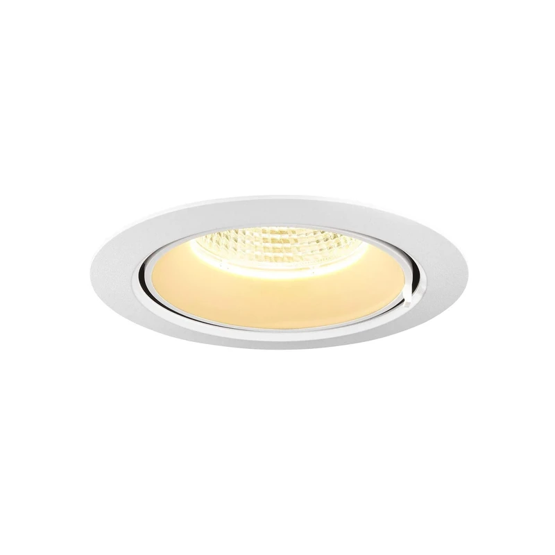 SLV Recessed Ceiling Light GIMBLE in 150 / LED Spotlight, floodlight, Ceiling Spotlight, recessed Light, Indoor Lighting / 3000K 2300lm White 36 Degrees
