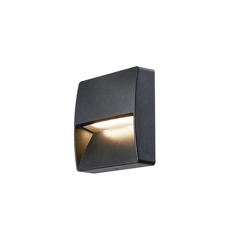SLV Wall-Mounted Light DOWNUNDER Out/Illumination for Walls, Paths, entrances, Built-in Outdoor Light, Garden lamp / IP65 3000/4000K 4.5W 150lm Anthracite