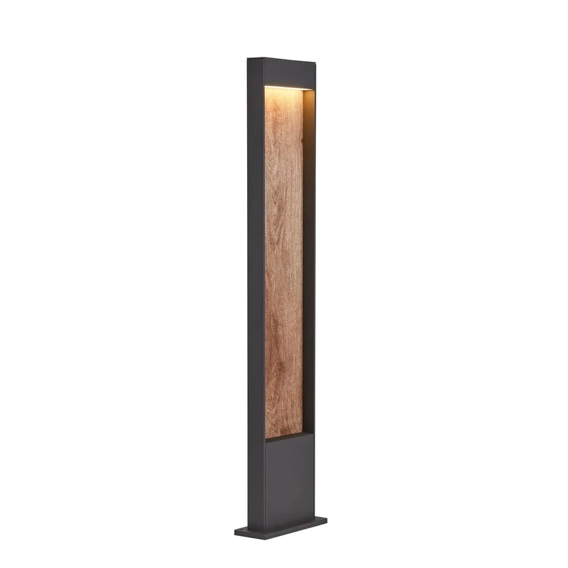 SLV Free-Standing lamp Flatt Pole 100 / LED Outdoor Illumination for Paths, Walls, entrances, Outdoor Garden lamp / IP65 3000/4000K 9.7W 400lm Brown