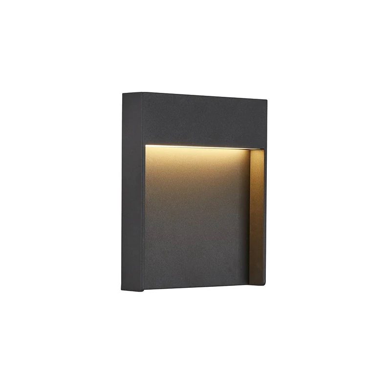 SLV Wall-Mounted Light Flatt/Illumination for Walls, Paths, entrances, Built-in Outdoor Light, Garden lamp / IP65 3000/4000K 14W 460lm Anthracite