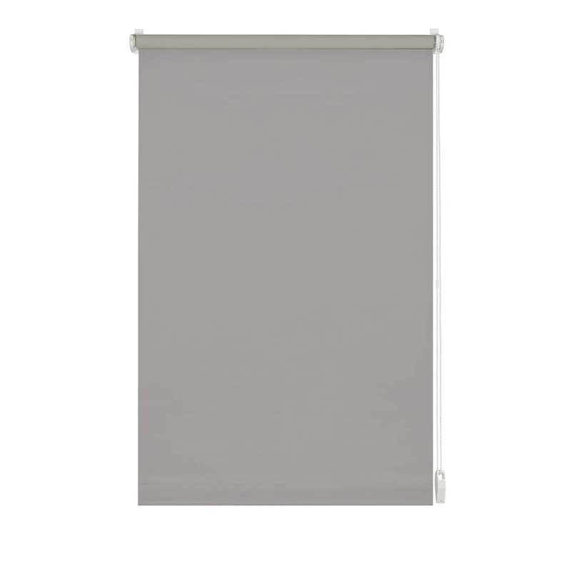 Gardinia Roller Blind - Daylight Opaque, Plain Stone Grey, 120 x 150 cm (W x H), All Mounting Parts Included - Clamping or Gluing