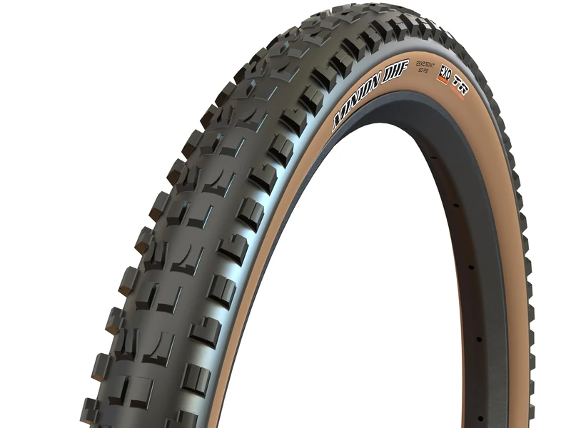 Maxxis Minion DHF 27.5 x 2.50WT 60 TPI Folding Dual Compound EXO/TR/Tanwall Tyre,Brown
