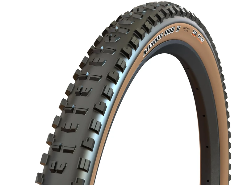 Maxxis Minion DHR II+ Bicycle Tyre with Folding Bead 29x2.60 Dual Compound / EXO / Tubeless Ready, Skin Wall, blackone