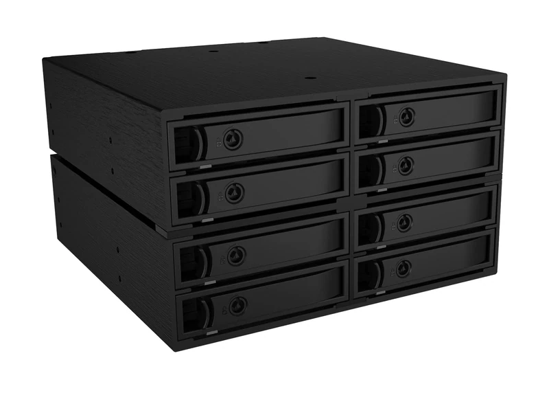 ICY BOX 4-Way 2.5 Inch Backplane for 1x 5, 25 Inch Bay, SAS III 12 Gbit/S and SATA III 6 Gbit/S, MINI SAS HD Host, Fan