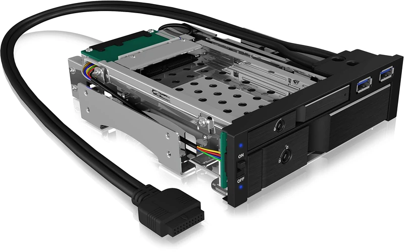 ICY BOX IB-174SSK-U Removable Frame 1x 5.25 for 2x 2.5/3.5 Inch SATA/SAS