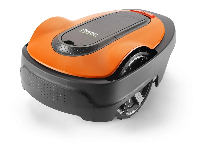 Flymo EasiLife 350 Robotic Lawn Mower - Cuts Upto 350 sq m Ultra Quiet Mowing, Manicured Lawn, Bluetooth Application Control, Hose Washable, Lifestyle Functions, Frost Sensor, Orange and Grey