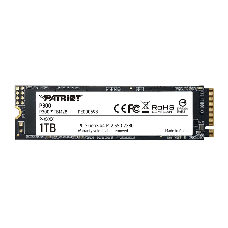 Patriot P300 M.2 PCIe Gen 3 x4 1TB Low-Power Consumption SSD - P300P1TBM28 - Image 1