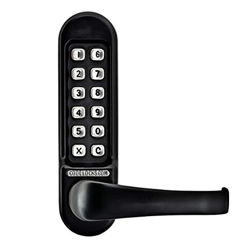 Codelocks CL510 Marine Mortice Latch Lock - Black, Salt Spray Tested