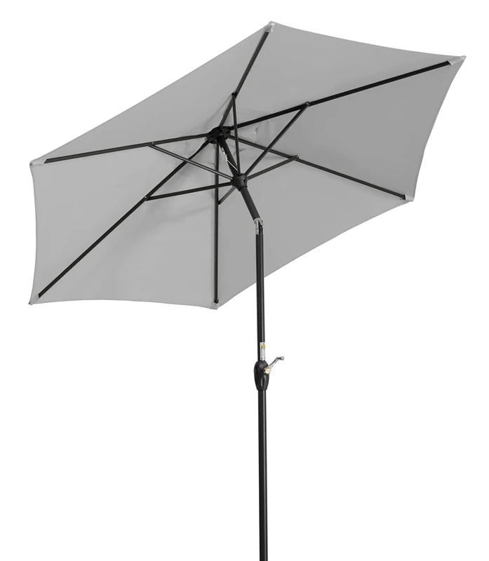 Schneider Bilbao Tailor's Umbrella Silver Grey Approx. 220 cm, 6 pieces, round parasol