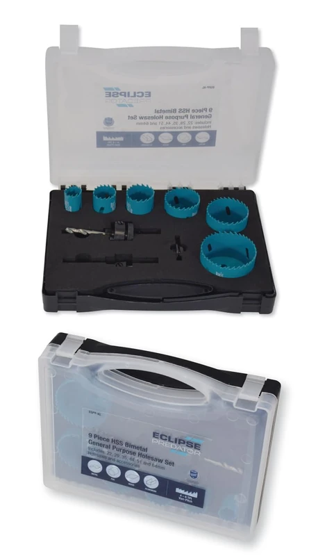 Eclipse Professional Tools EGPP-KL 9 Piece Bi-Metal High-Speed Steel General Purpose Hole saw Kit