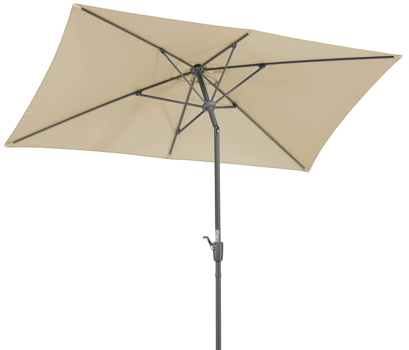 Tailor's Umbrella Schneider Tunis, natural, approx. 270 x 150 cm, 6 pieces, rectangular parasol