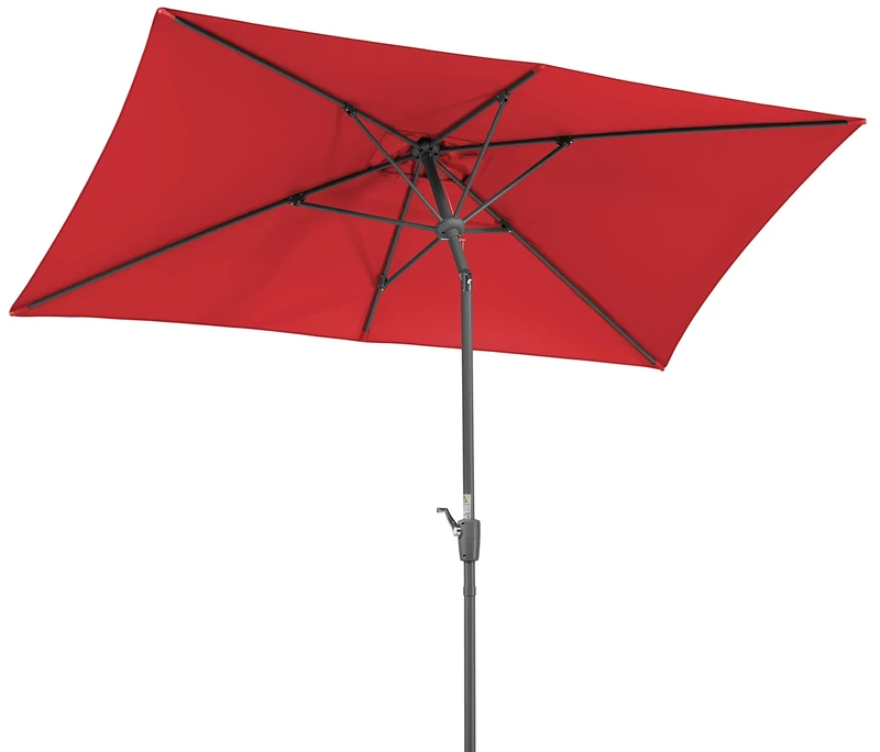 Tailor's Umbrella Schneider Tunis, Red, Approx. 270 x 150 cm, 6 pieces, rectangular parasol