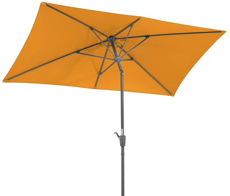 Tailor's Umbrella Schneider Tunis, Mandarin, Approx. 270 x 150 cm, 6 pieces, rectangular parasol