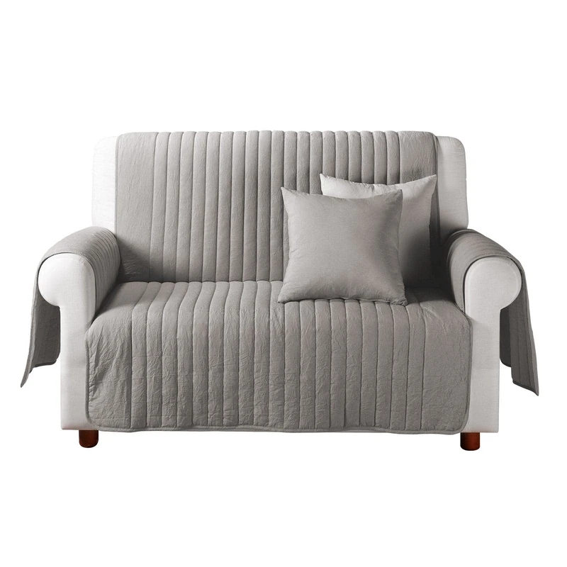 Caleffi Pagoda Sofa Cover, Microfiber Pagoda No Ironing, Grey, 1 Seats, 62160 - Image 1