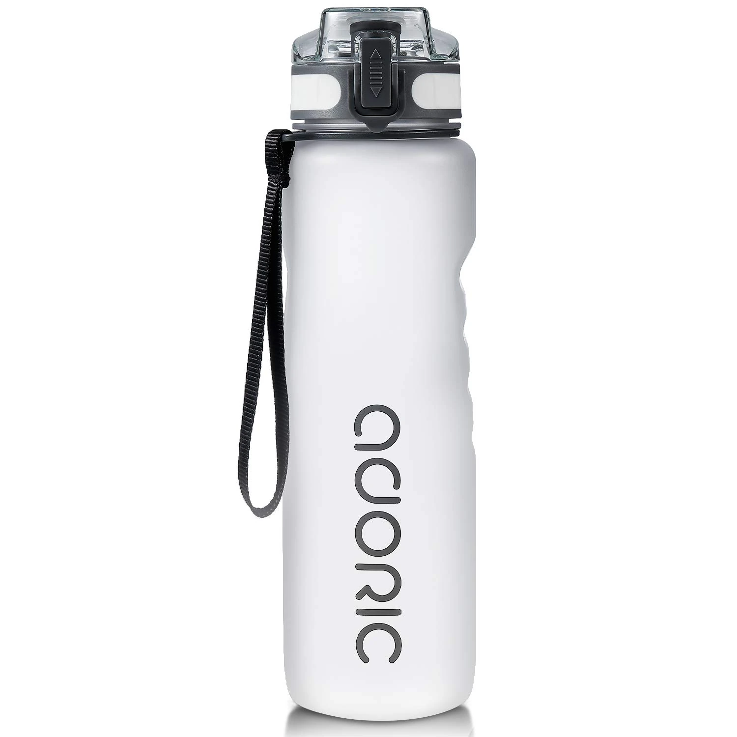ADORIC Sports Water Bottle 1L,BPA Free Tritan Non-Toxic Plastic Sport Water Cup, Durable Leak Proof Water Bottle with Filter, Flip Top