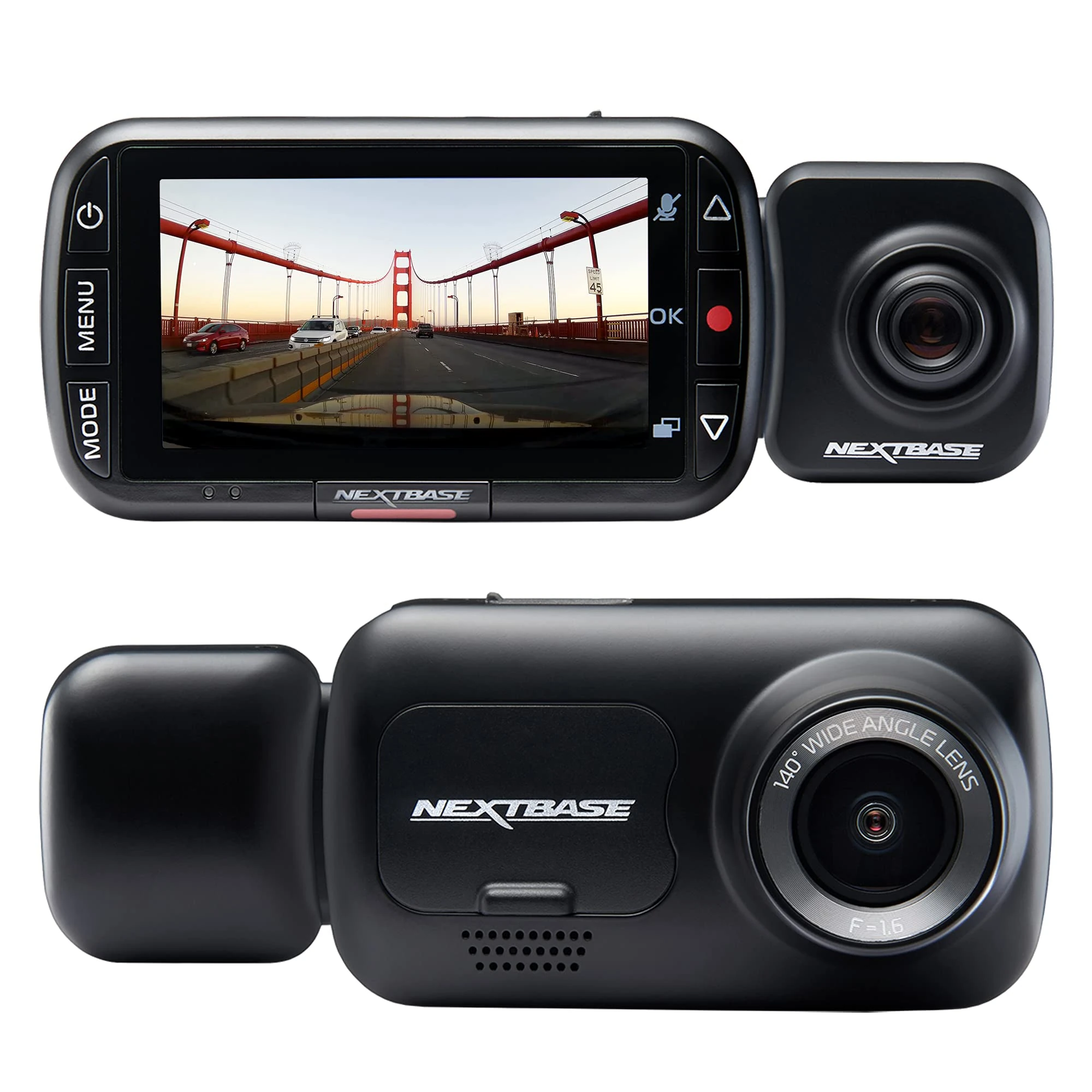 Nextbase 222x Dash Cam Front and Rear Camera - Full HD 1080p Car Camera with Rear View Module - Intelligent Parking Mode, Night Vision, G-Sensor, 140° Wide Angle, 2.5" IPS Screen, Magnetic Mount