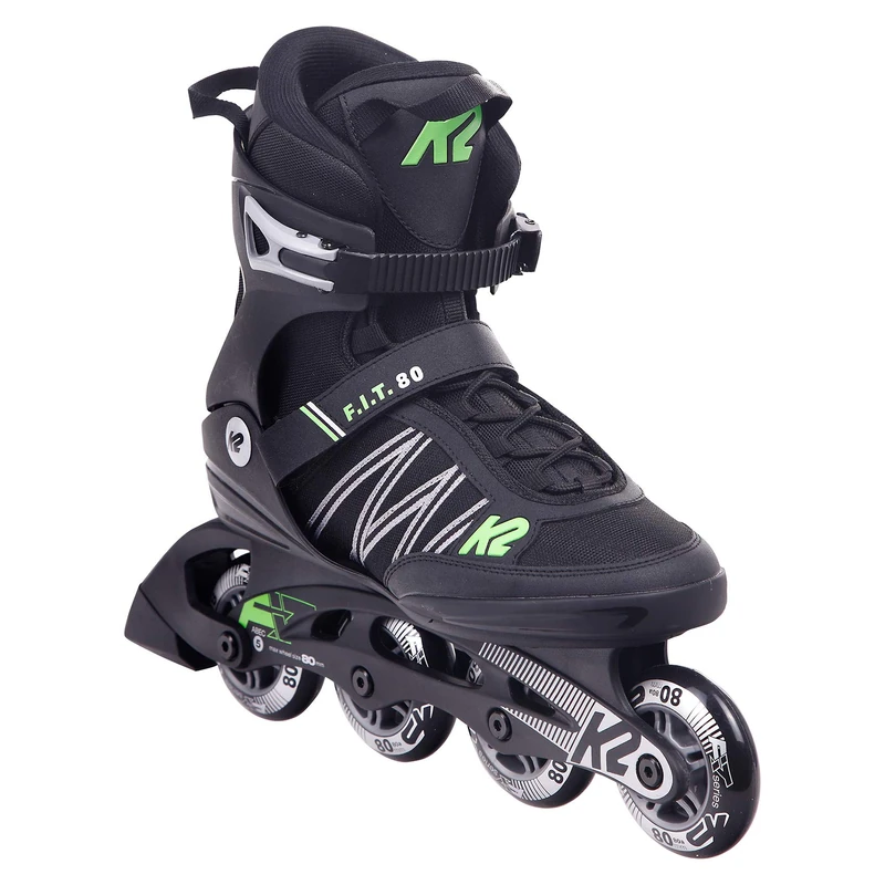 K2 Men's Inline Skates, Black - Green, EU: 44 (UK: 9.5 / US: 10.5) - Image 1