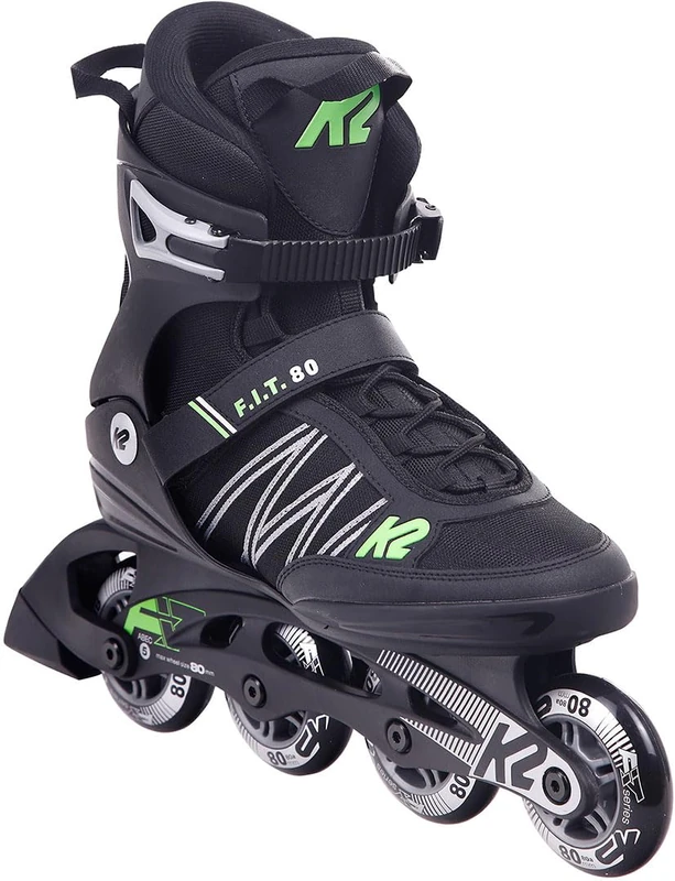 K2 F.I.T. 80 30E0873.1.1.110 Men's Inline Skates Black/Green