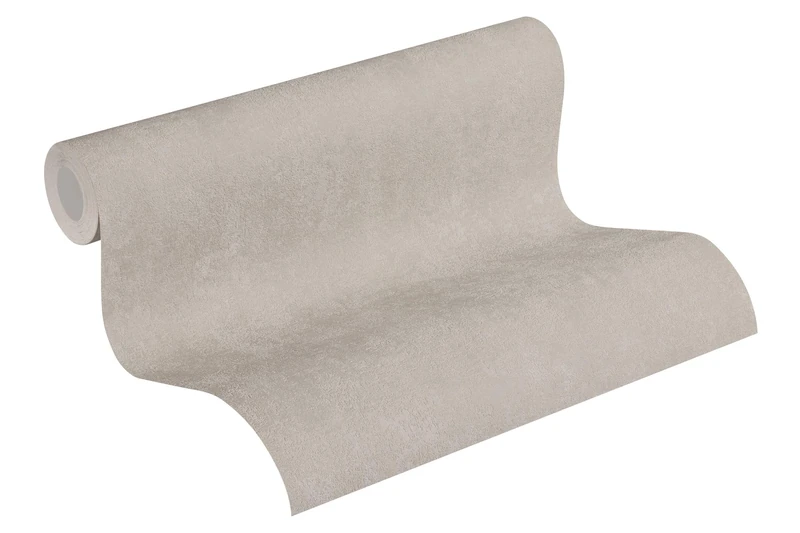 Plain Wallpaper New Walls A.S. Création Non-Woven Wallpaper 10.05 m x 0.53 m Brown Made in Germany 374181 37418-1