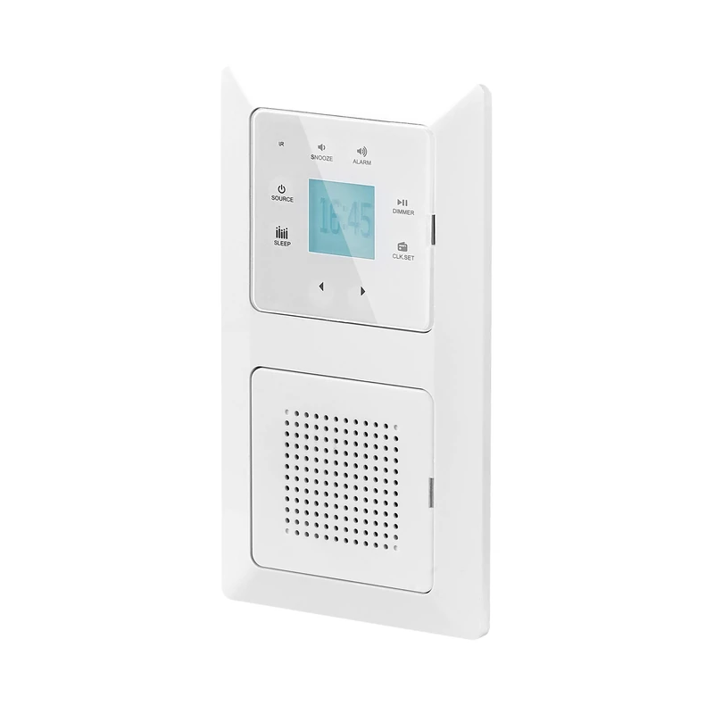Unitec 30747 flush-mounted radio with touch function and Bluetooth, white, vertical and horizontal mounting
