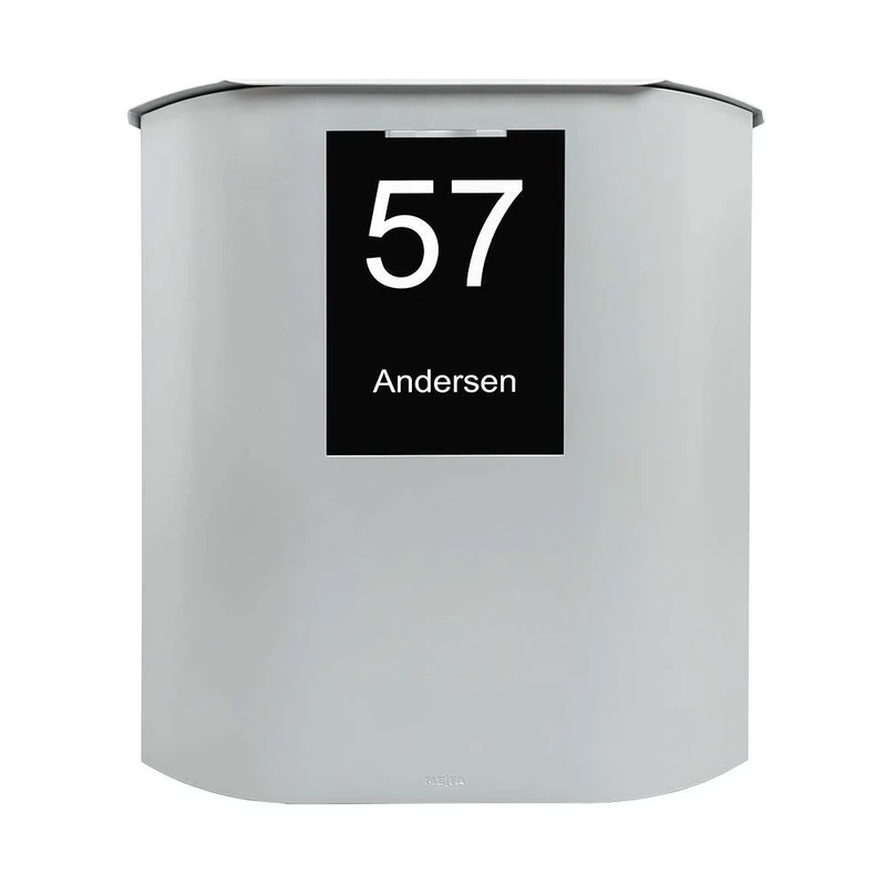 Renz MEFA 650900M UFO 650 Letter Box White Aluminium with Opening Flap at The Top/Front Opening Size: 538 x 460 x 164 mm Silver