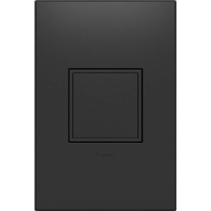 adorne Legrand 20Amp 1-Gang Pop-Out Outlet in Graphite With Matching Wall Plate, ARPTR201GG2WP