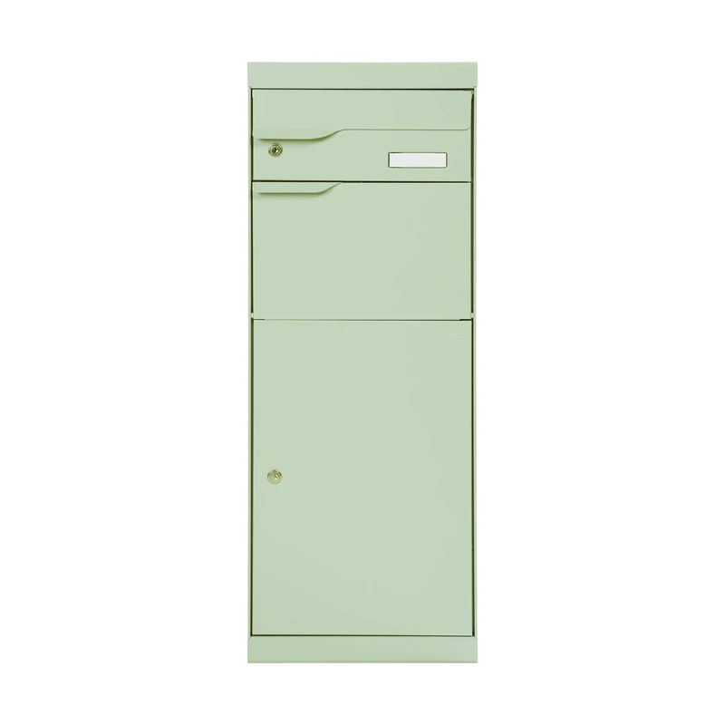 MEFA 771051M Parcel Letter Box ETNA 771 with Name Plate (Colour: Grey-White, postbox with Lock, 1094 x 402 x 305 mm)