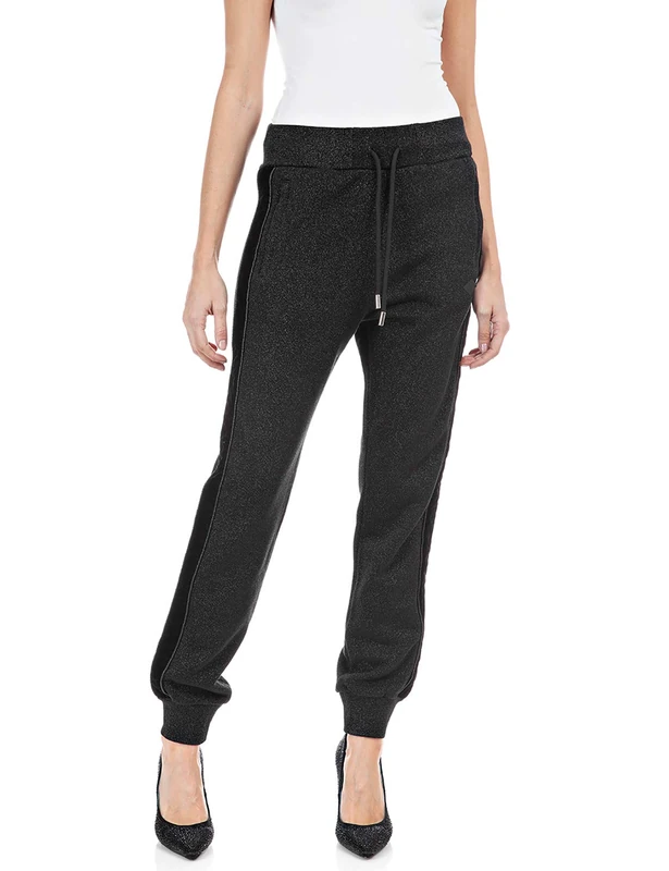 REPLAY Women's W8530a.000.22672 Slacks, 040 Black Lurex, M