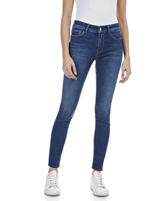 REPLAY Women's Luzien Jeans, 0072 Dark Blue, 23W / 30L
