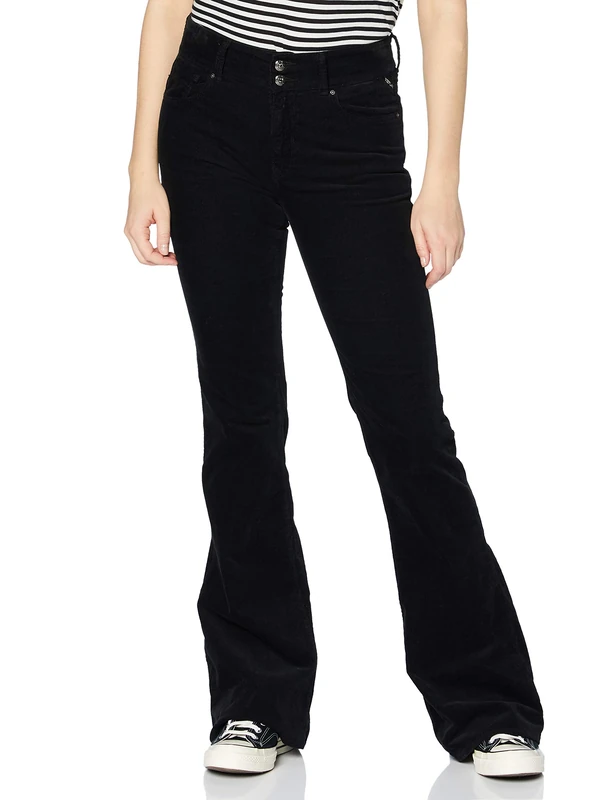 REPLAY Women's NEWLUZ Flare Jeans, 098 Black, 32W / 32L